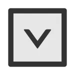 Down Square SVG Icon